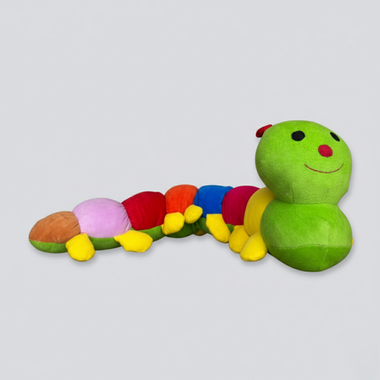 GIANT RAINBOW CATERPILLAR SOFT TOY - 83 CMS