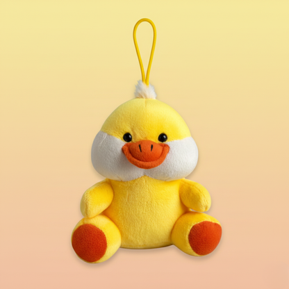 YELLOW HANGING DUCK SOFT TOY – 15 CM