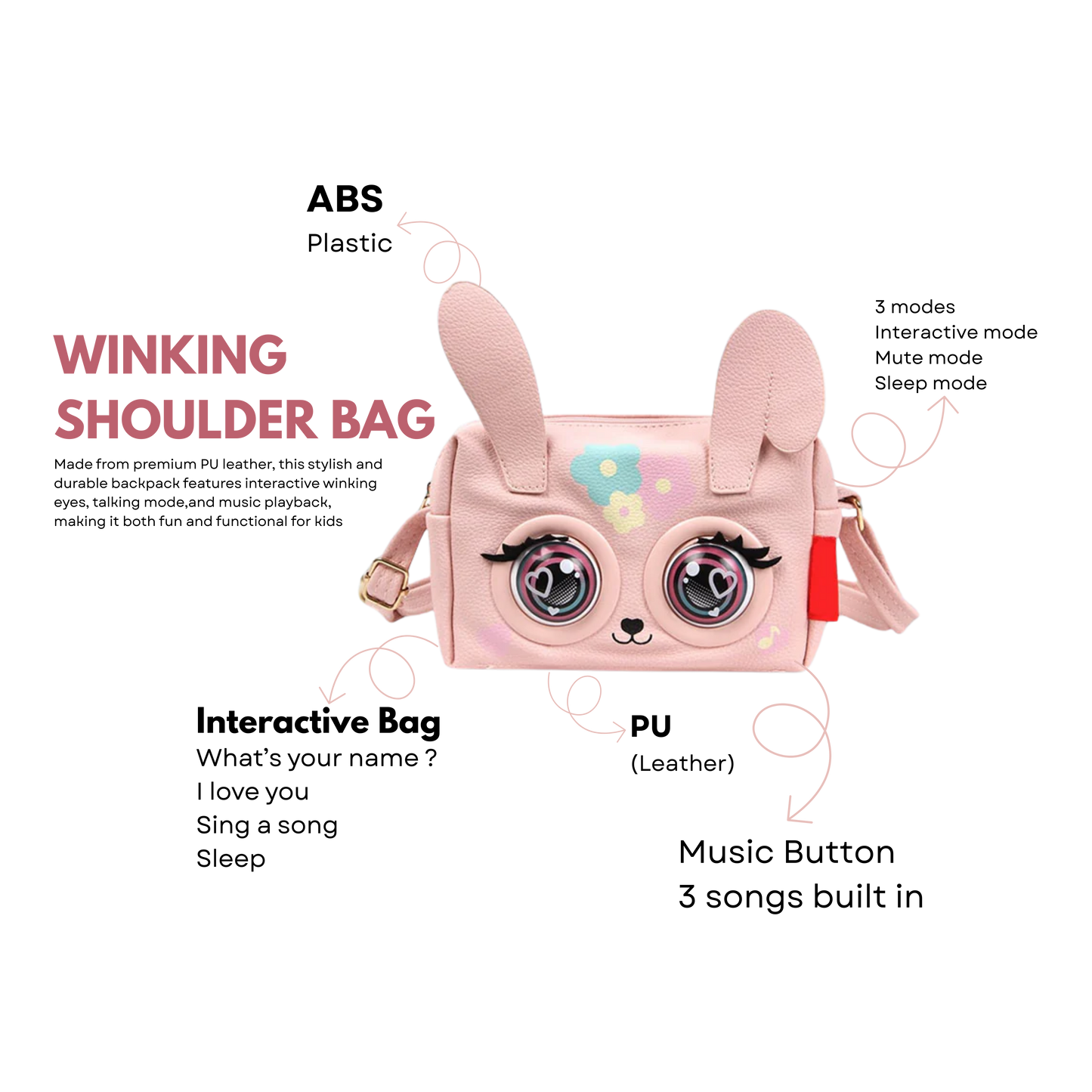 WINKING ELF SHOULDER BAG - RABBIT