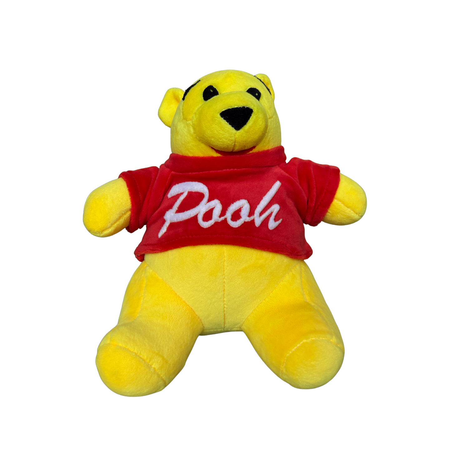YELLOW BEAR WITH RED SHIRT - 30 cms