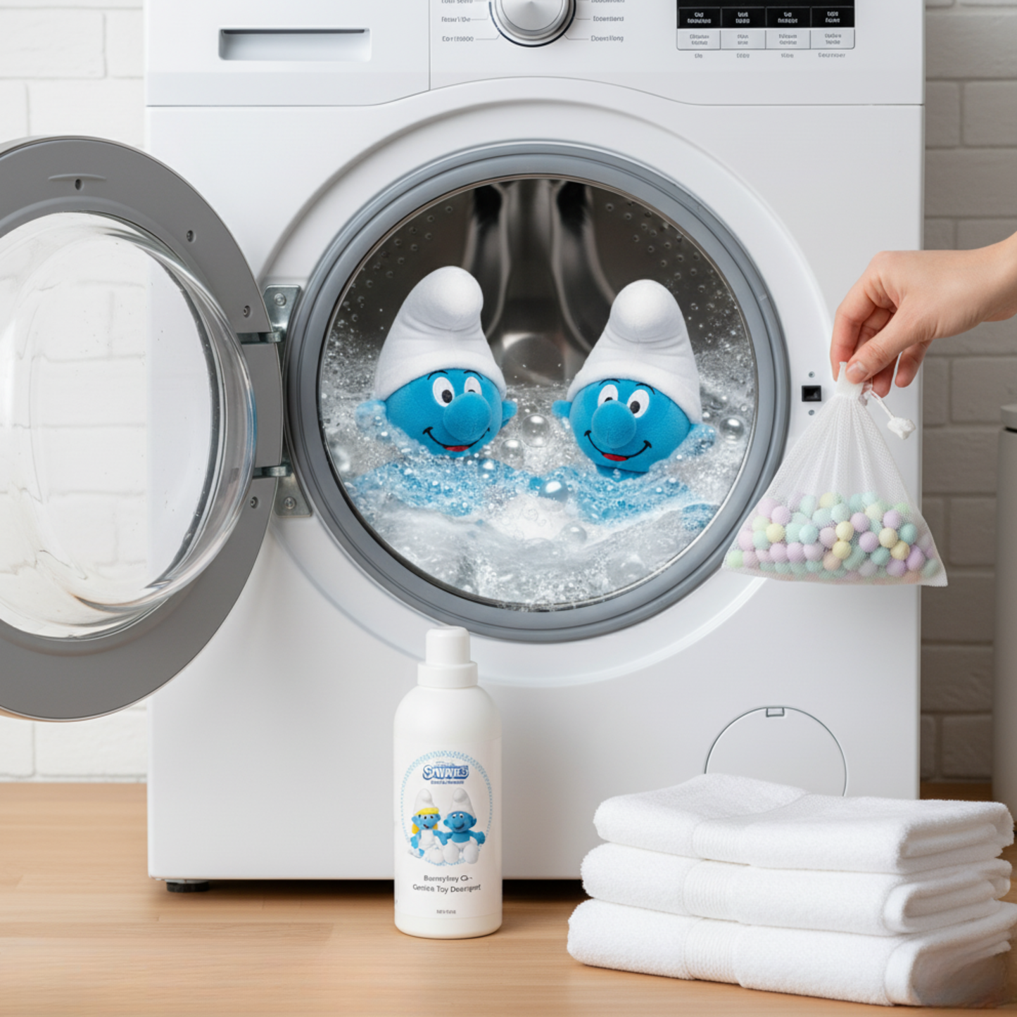 ADORABLE BLUE WHITE PLUSH TOY PAIR - 45CMS