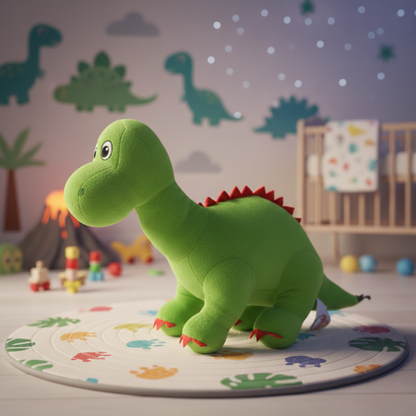 GREEN DINOSOUR SOFT TOY - 25 CMS