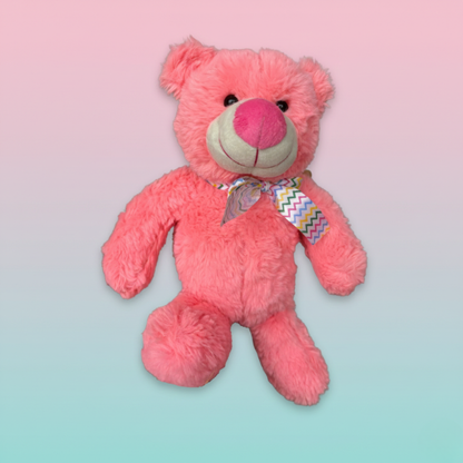 PINK TEDDY BEAR SOFT TOY – 29CM