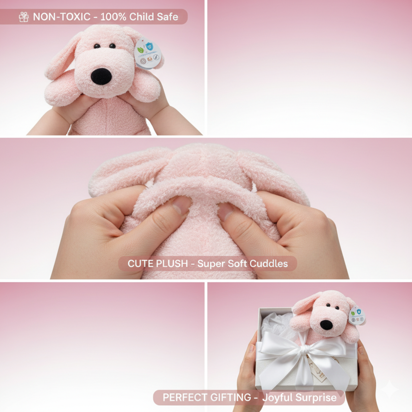 PINK FLOPPY DOG SOFT TOY – 40 CM