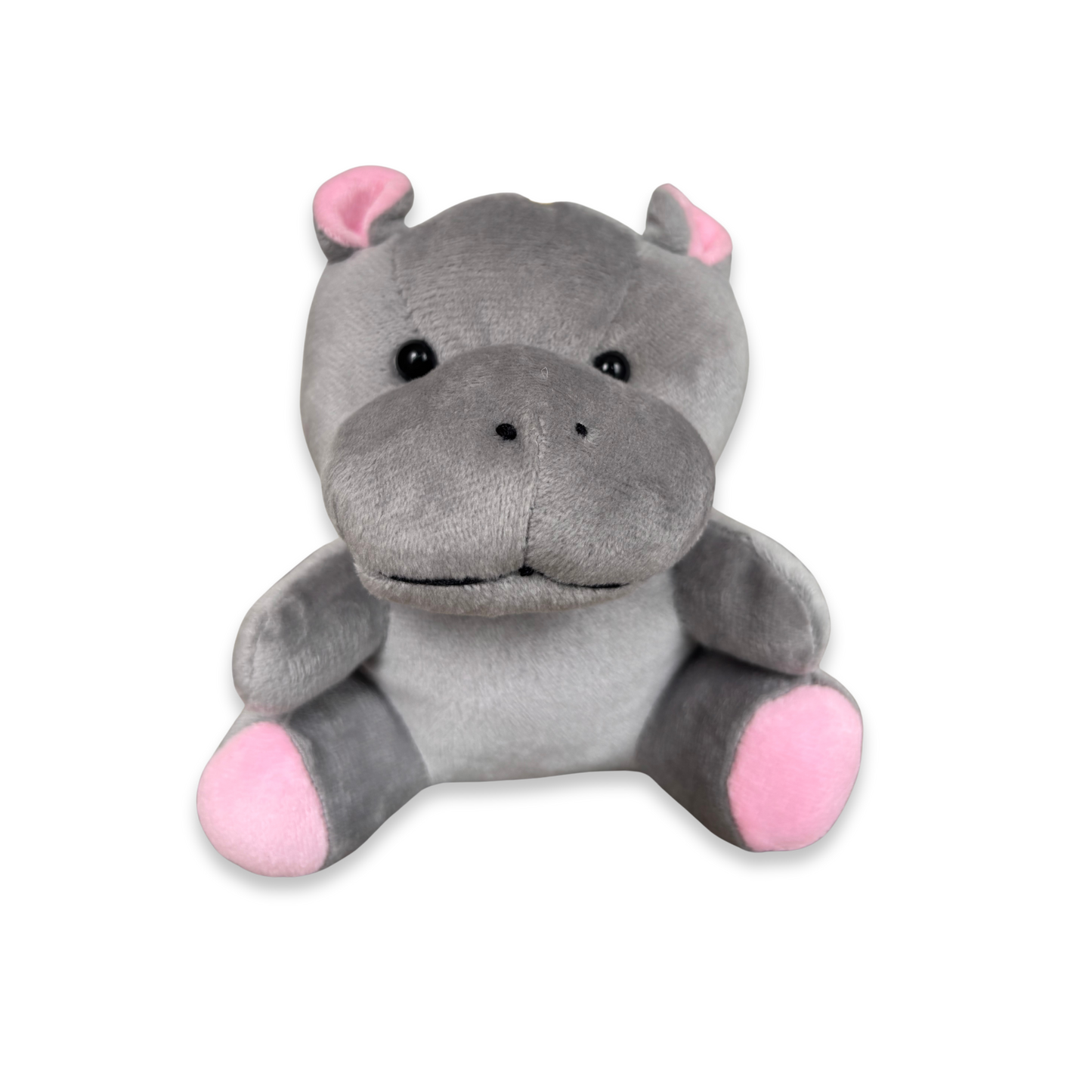 GREY HANGING HIPPO SOFT TOY - 15 CM