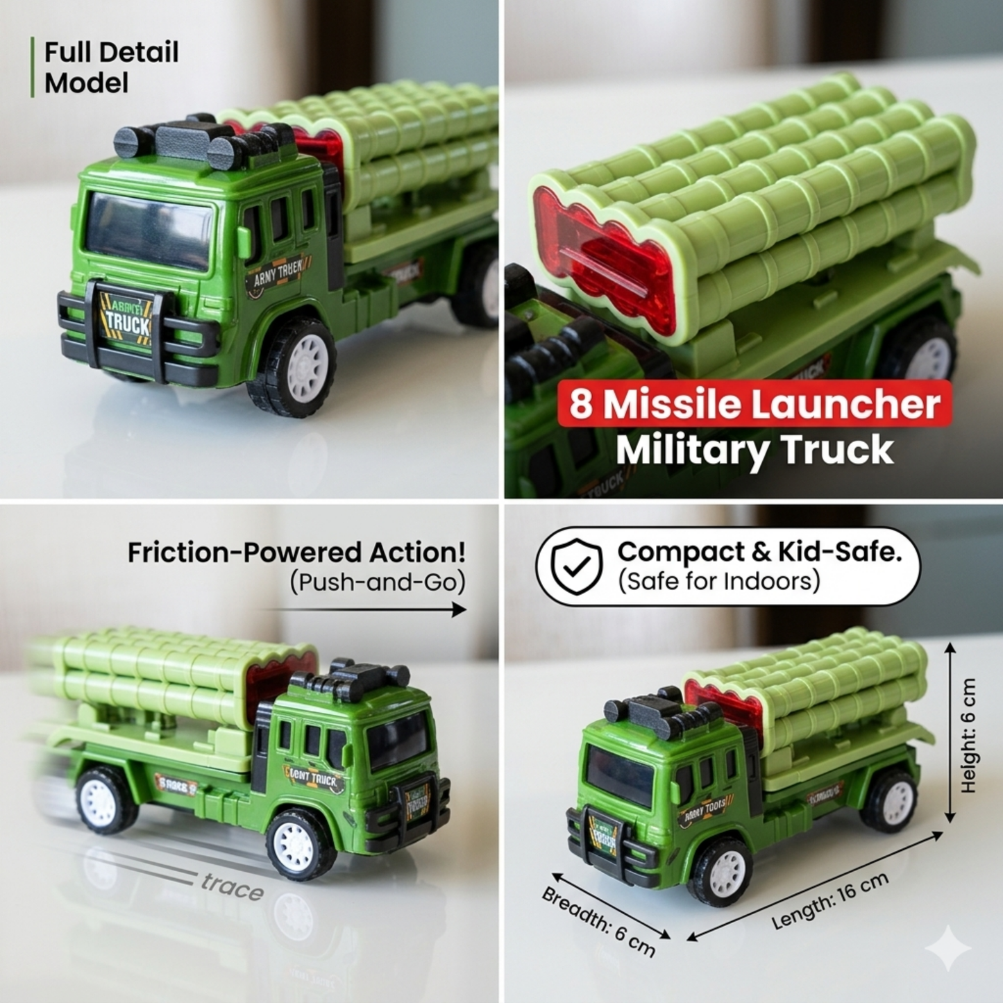 8 MISSILE LAUNCHER MILITARY TRUCK
