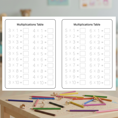 MY FIRST MULTIPLICATIONS 1-20 TRACING BOOK