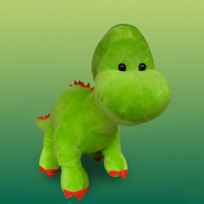 GREEN DINOSOUR SOFT TOY - 25 CMS