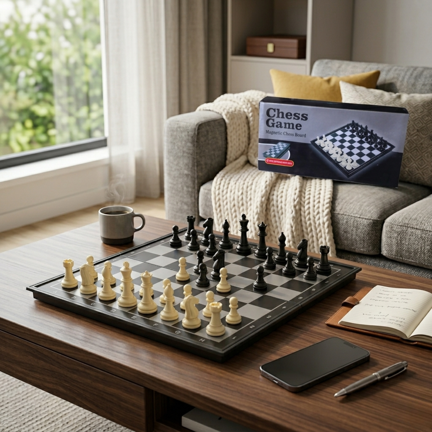 Magnetic Travel Chess Set - Foldable & Portable