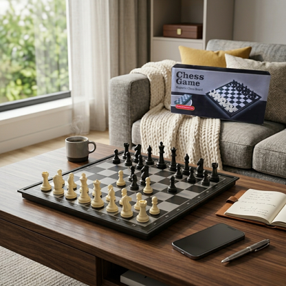 Magnetic Travel Chess Set - Foldable & Portable