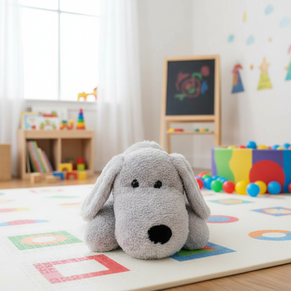 GREY FLOPPY DOG SOFT TOY – 40 CM
