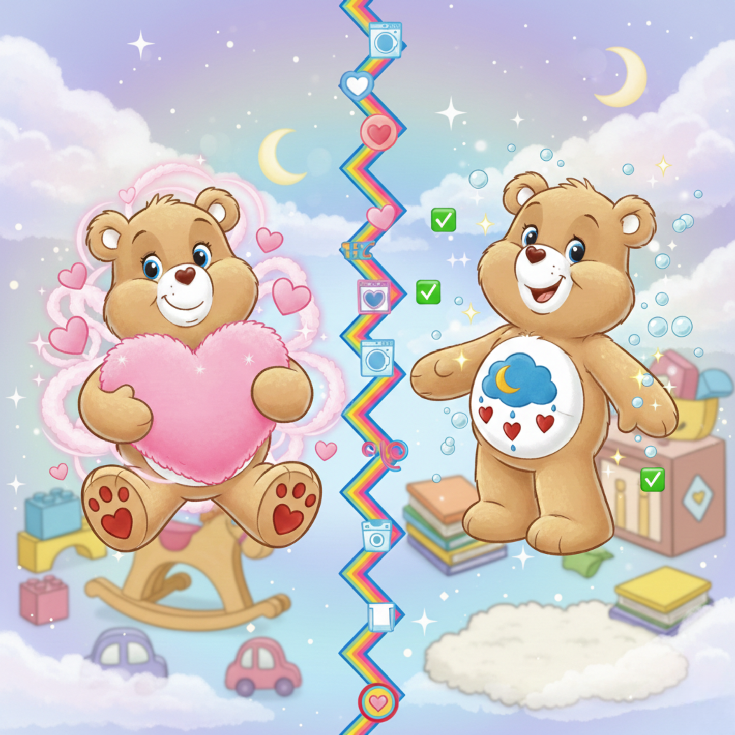 CARE BEAR SOFT TOY - 68 CMS