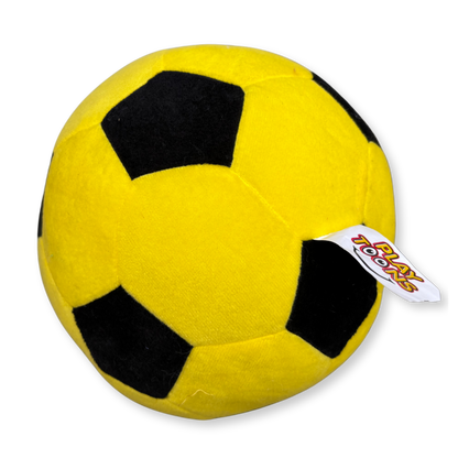 PLUSH SOCCER BALL TOY - YELLOW/BLACK