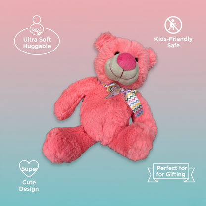 PINK TEDDY BEAR SOFT TOY – 29CM