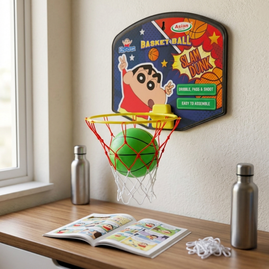 KIDS MINI WALL BASKETBALL HOOP SET WITH BALL (SHIN)