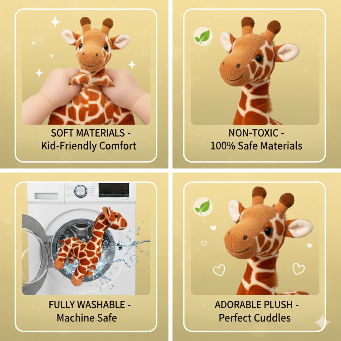 GIRAFFE PLUSH TOY SOFT - 32 CMS