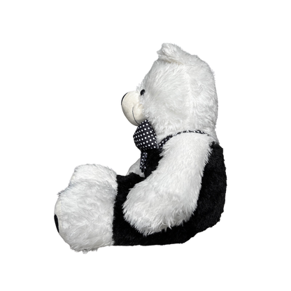 JUMBO TEDDY BEAR WITH POLKA BOW - 90 CMS