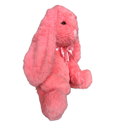 PINK PLUSH BUNNY SOFT TOY WITH SATIN BOW – 36 CM