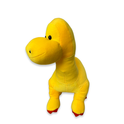 YELLOW DINOSOUR SOFT TOY - 25 CMS