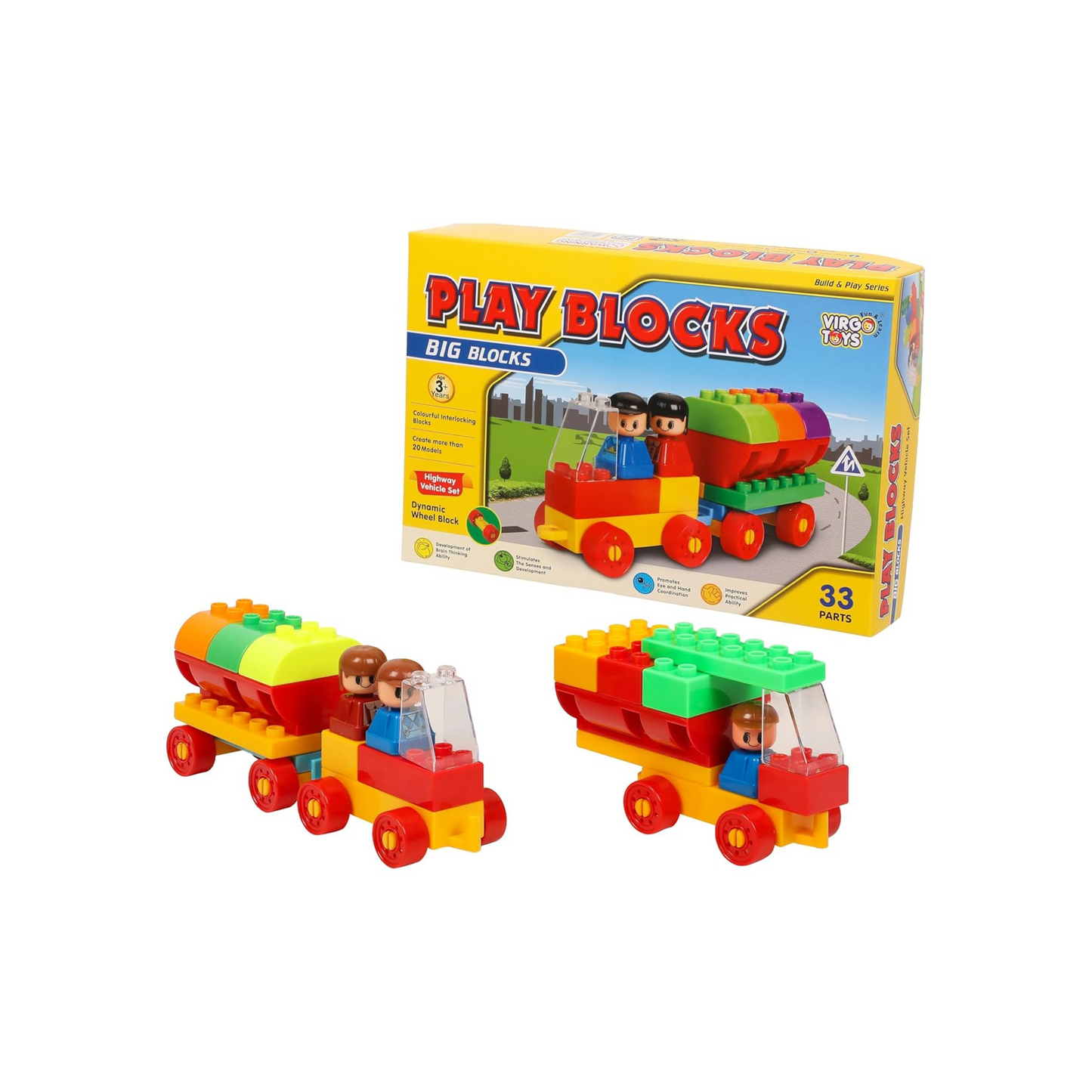 PLAY BLOCKS - HIGHWAY VEHICLE SET