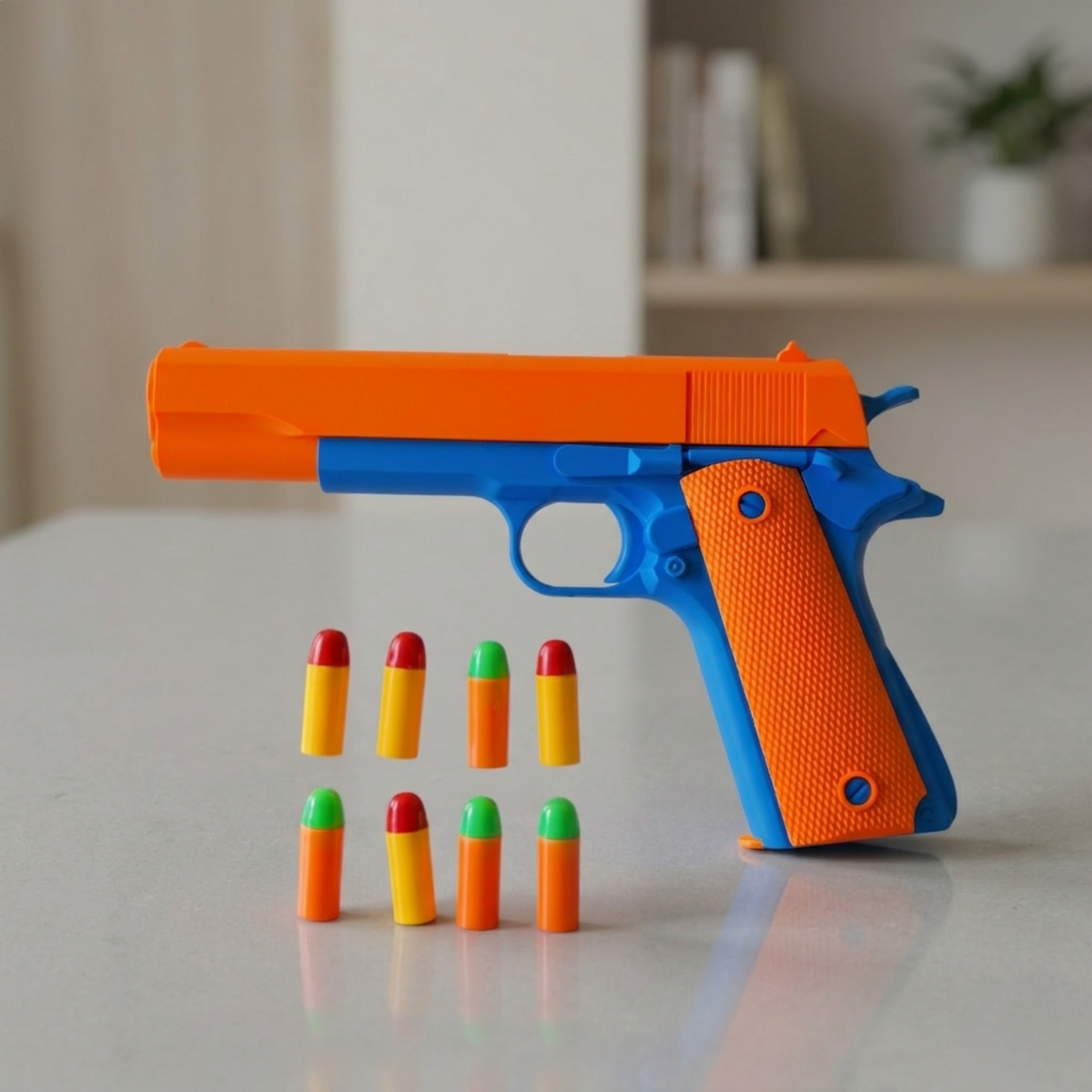 KIDS SOFT DART TOY GUN WITH FOAM BULLETS
