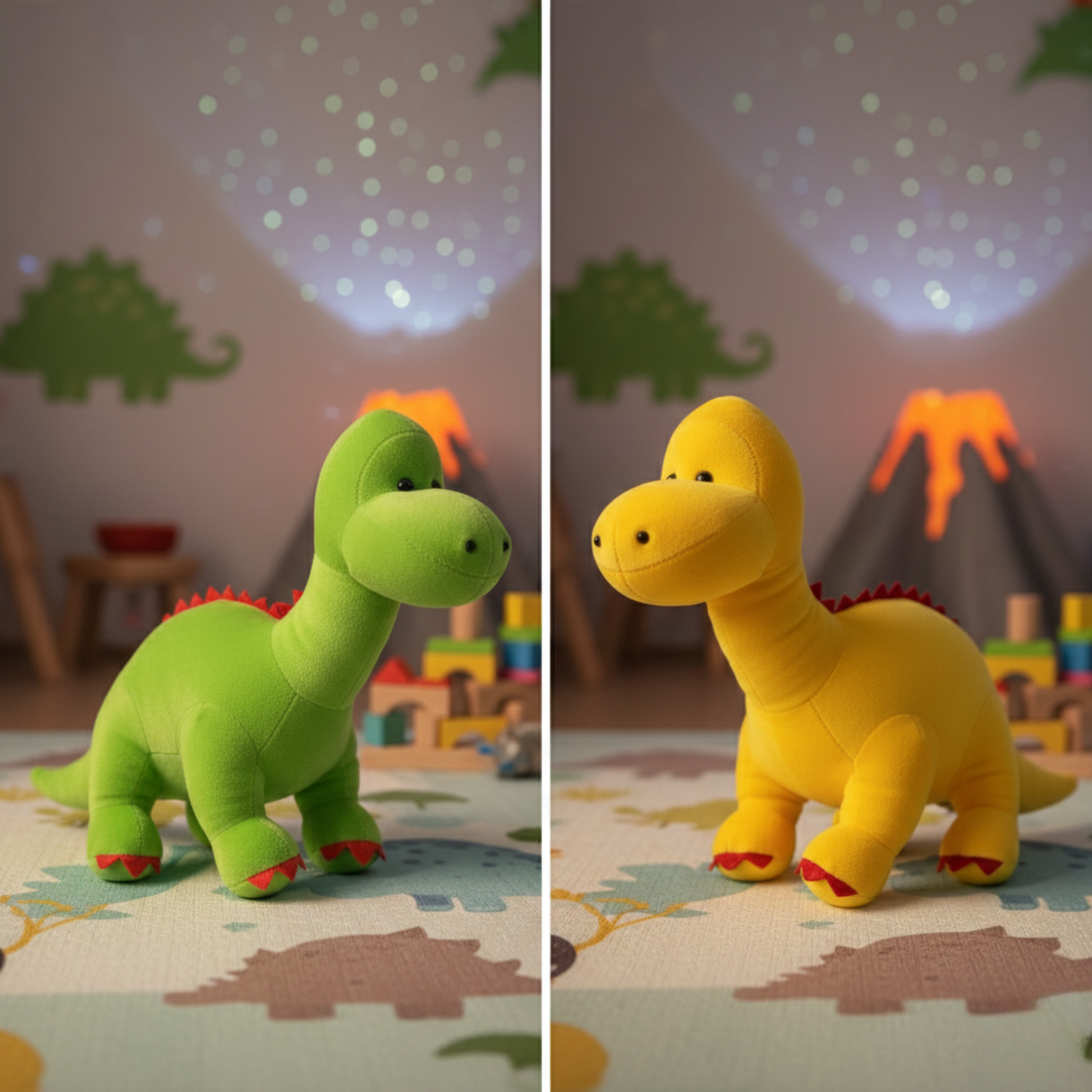 GREEN DINOSOUR SOFT TOY - 25 CMS
