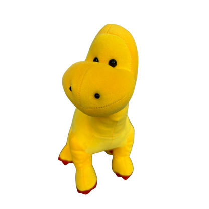 YELLOW DINOSOUR SOFT TOY - 25 CMS