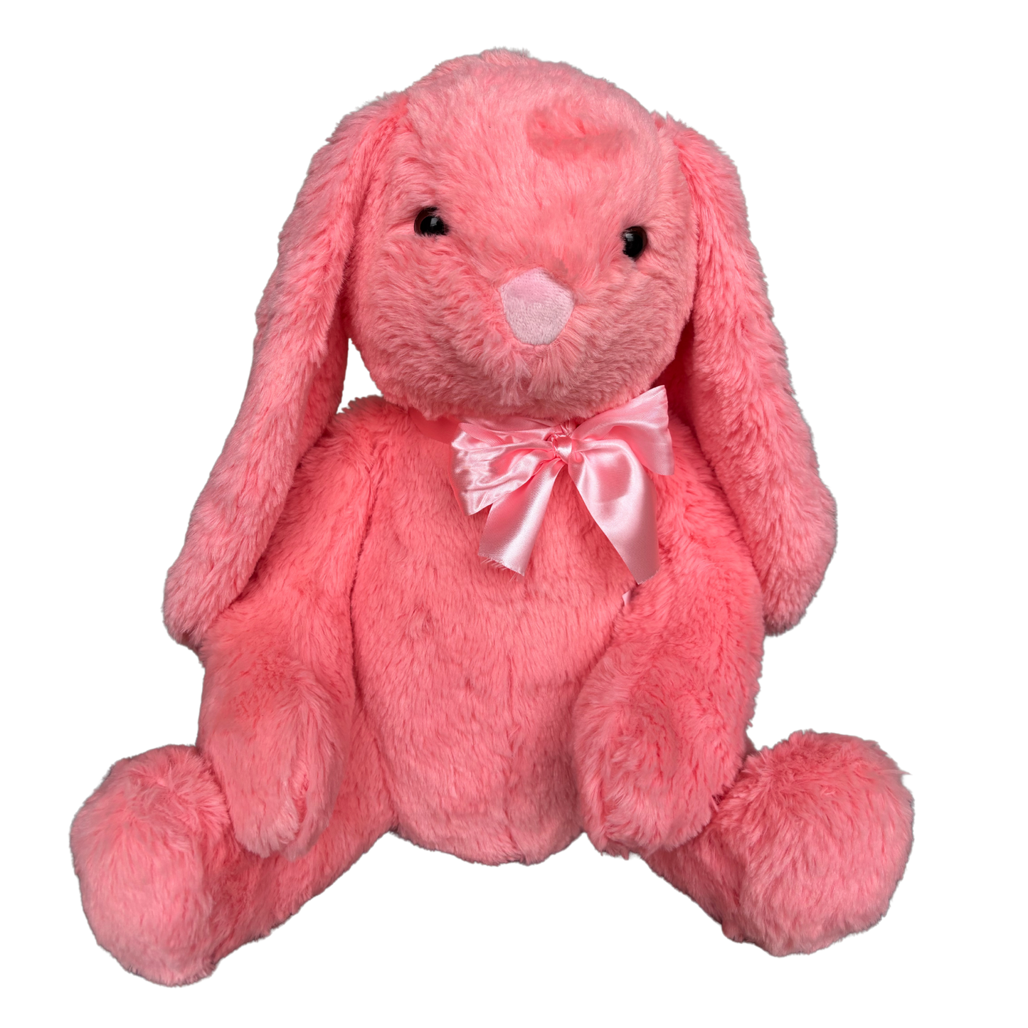PINK PLUSH BUNNY SOFT TOY WITH SATIN BOW – 36 CM