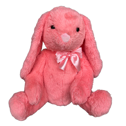 PINK PLUSH BUNNY SOFT TOY WITH SATIN BOW – 36 CM