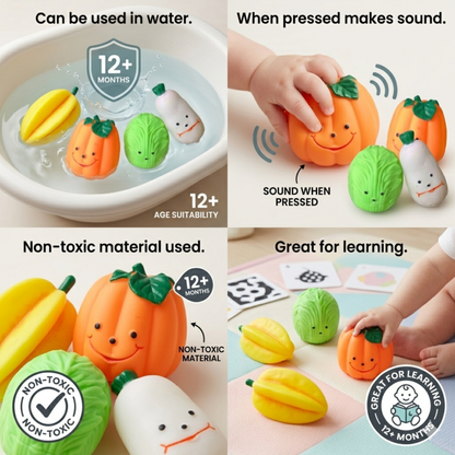 Squeezy Vegetable Chu Chu Toy (Set of 3)