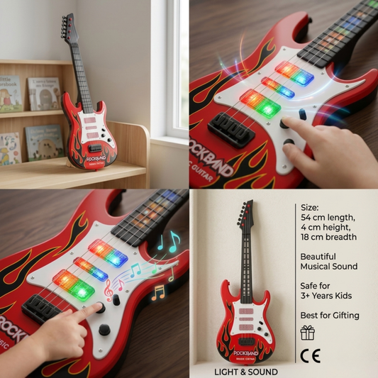 ROCKSTAR LIGHT & SOUND TOY GUITAR FOR KIDS