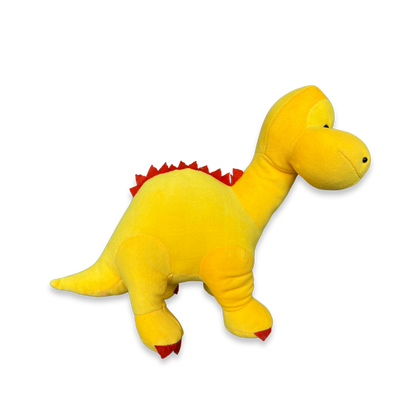 YELLOW DINOSOUR SOFT TOY - 25 CMS