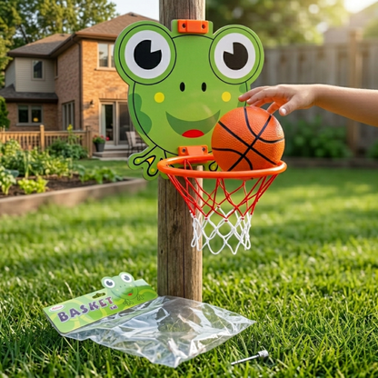 KIDS FROG BASKETBALL HOOP SET WITH BALL