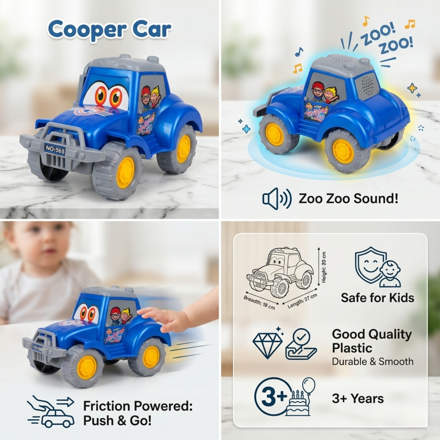 FRICTION POWERED COOPER CAR