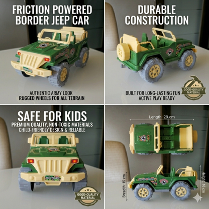 FRICTION POWERED BORDER JEEP CAR
