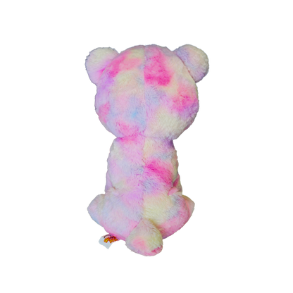 PASTEL MULTICOLOR TEDDY BEAR SOFT TOY WITH BOW – 38CM